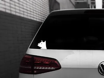Наклейки с изображением щенка-подглядывателя для домашних животных на окна авто, наклейки на заднюю часть кузова, аппликация на окна топливного бака, фургонов 2