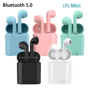 Наушники I7s Mini TWS Bluetooth Беспроводные наушники Blutooth Гарнитуры Handfree с зарядным устройством для телефона Xiaomi Huawei