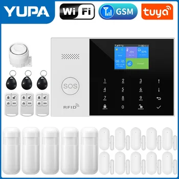 Новая Беспроводная Домашняя Сигнализация GSM WiFi С Датчиком Движения Детектор Охранной Сигнализации Для Tuya SmartLife APP Garden Home Alarm PG105