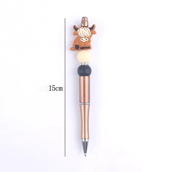 Новая специальная креативная высококачественная Силиконовая ручка из бисера, Милая Мультяшная Многофункциональная шариковая ручка 3