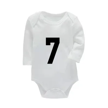 Номер печати Дети Заказали футболку с принтом Baby Custom 1 2 3 4 5 6 7... Футболка Для Мальчиков и девочек, Одежда Для Новорожденных 0-2 лет