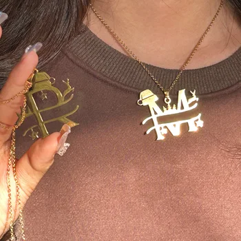 Ожерелья с алфавитом A-Z из нержавеющей стали, ожерелье из нержавеющей стали для женщин, соответствующая цепочка с инициалами, Рождественские Украшения, Аксессуары