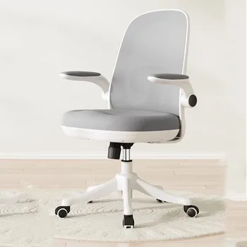 Офисные стулья для девочек на роликах для руководителей Удобные Дизайнерские офисные стулья с подушкой для спинки и ручкой Sillas De Oficina Декор рабочего стола