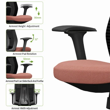 Офисный стул для руководителей с 4d регулируемой поворотной сеткой, эргономичный офисный стул с высокой спинкой и поясничной поддержкой 2