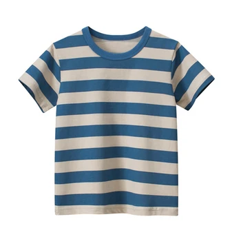 Переосмыслены классические полосы: модная футболка с коротким рукавом для детей 1-6 лет