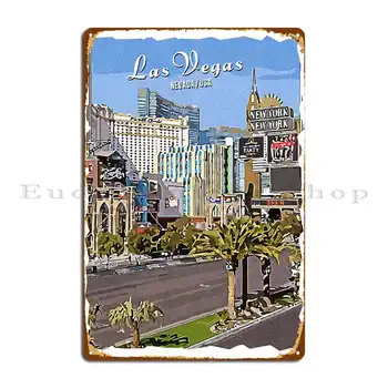 Плакат С Металлической Табличкой в Лас-Вегасе PaintingWall Decor Designer Custom Cinema Tin Sign Poster 0