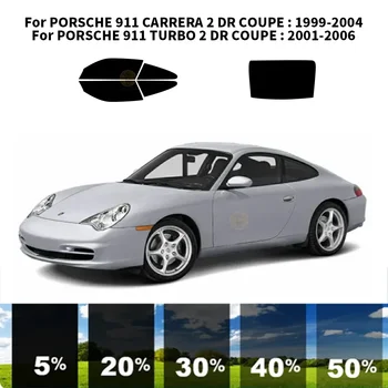 Предварительно обработанный набор для УФ-тонировки автомобильных стекол из нанокерамики, автомобильная пленка для окон PORSCHE 911 CARRERA 2 DR COUPE 1999-2004 0
