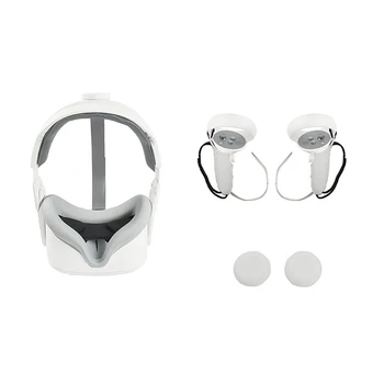 Пылезащитная крышка объектива, крышка маски для лица, ручка из ТПУ, защитный чехол, наборы колпачков для большого пальца для игровой гарнитуры Oculus Quest 2 VR