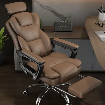 Роскошное офисное кресло Boss, компьютер, Удобная подставка для ног, Дизайнерское игровое кресло Nordic, Трон, Кожаная мебель Sillas De Gamer