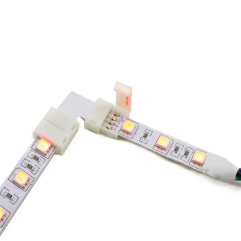 Светодиодный разъем 4Pin 5050 RGB Светодиодная лента с фиксированным зажимом, пряжки для кабеля, запасные части