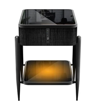 Сделано в Китае Фабрика Aiue Журнальный столик динамик Умный Домашний стол 2022 Портативный Динамик с одной светодиодной подсветкой Беспроводная зарядка