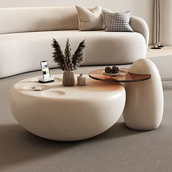 Современные простые журнальные столики White Nordic Уникальный приставной столик для хранения мебели премиум-класса неправильной формы Mesa, вспомогательная мебель для гостиной