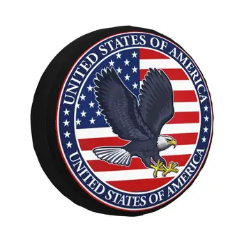 Флаг США, Американский Патриотический Орел, Покрышка Запасного Колеса для Grand Cherokee Jeep RV SUV 4WD 4x4, Автомобильные Аксессуары 14 