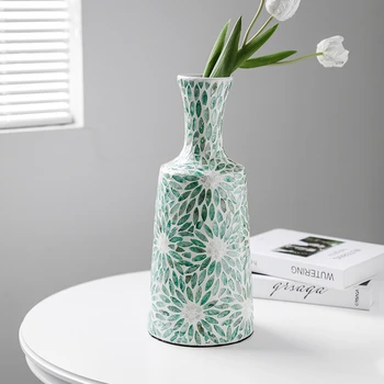 Французская керамическая ваза С ручной росписью в виде ракушки Цветочная композиция Украшение столешницы в гостиной и столовой 0
