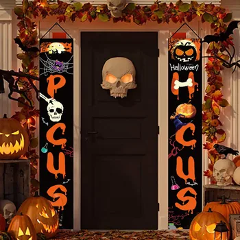 Хэллоуин Дверные Баннеры Подвесной Знак Призрак Декор Подвесной Дверной Занавес для Гирлянды Вечерние Принадлежности 4
