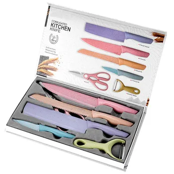 Цветной набор бытовых ножей из нержавеющей стали