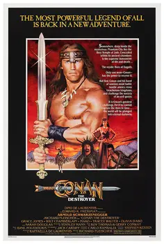 Шелковый плакат с изображением Конана разрушителя из фильма 