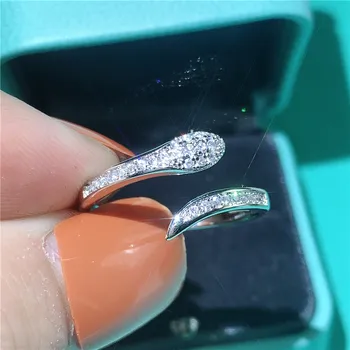 Элегантное кольцо с бриллиантом Snake Lab Promise из стерлингового серебра 925 пробы, Обручальное Кольцо, кольца Для женщин, Подарок для новобрачных