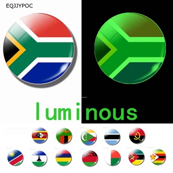 Южно-Африканская Республика, Магнит На холодильник, Сувенир, Флаг страны, Свазиленд, Лесото, Мадагаскар, Коморские Острова, Маврикий, Светящаяся наклейка 0